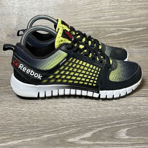 Reebok CrossFit ZQuick 2.0 Nanoweb Mens Sz 5/Womens 6.5 Black Neon Green Sneaker - Picture 1 of 12